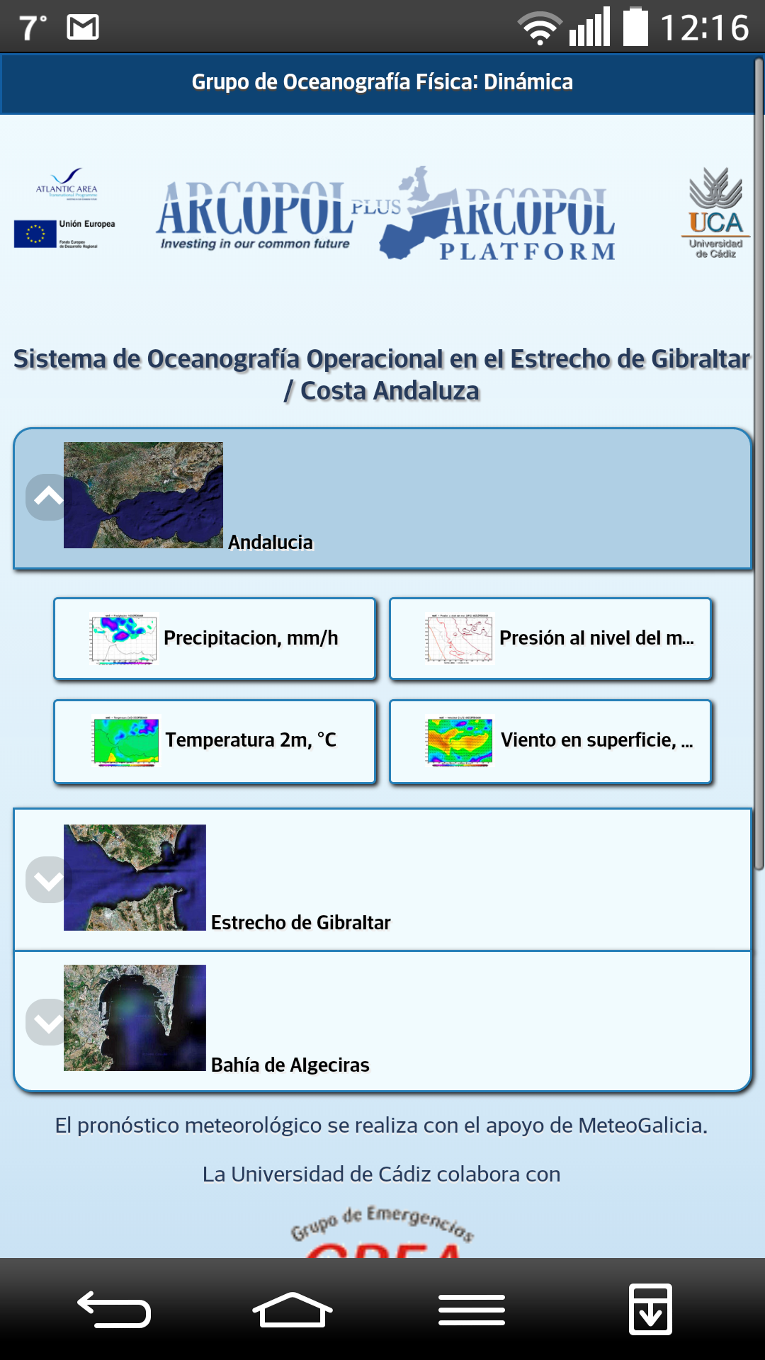 La Universidad de Cádiz lanza la aplicación ‘OceanUCA’ para predicciones meteorológicas y oceanográficas